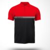 Polo Bi-color Noir Rouge avec bande Sécurité