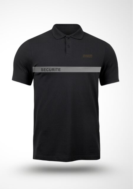 Polo noir bande grise sécurité nouvelle réglementation