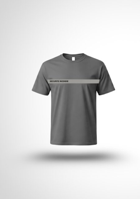 T-shirt ssiap GRIS bande grise