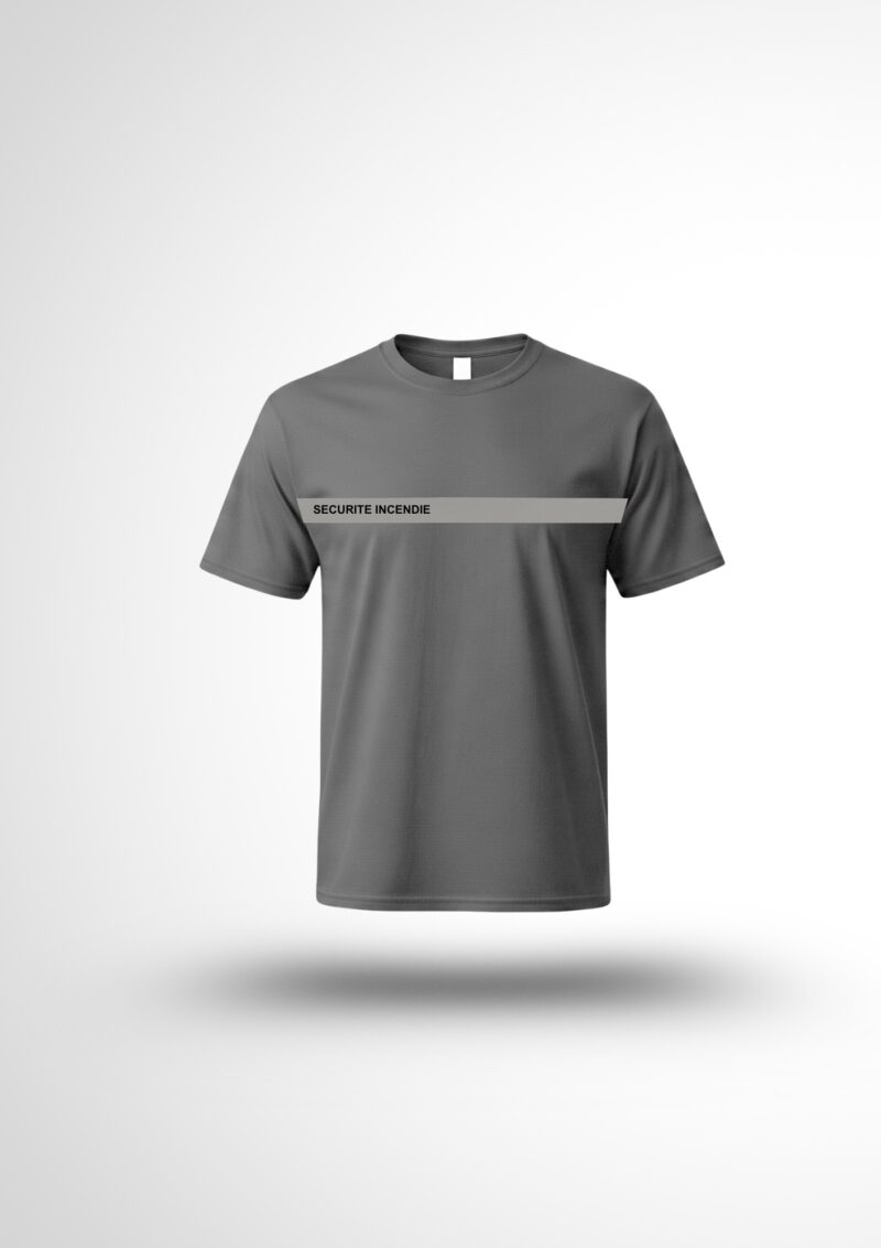 T-shirt ssiap GRIS bande grise