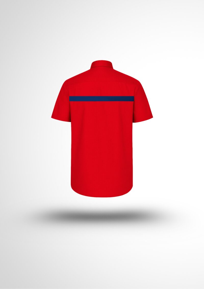 Chemisette ssiap rouge bande marine – Image 2