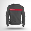 Sweat SSIAP gris souris bande rouge sécurité incendie