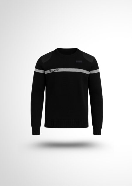 Pull Sécurité Intervention noir en Laine