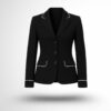 Veste de costume Hôtesse noir avec liseré blanc fabrication france