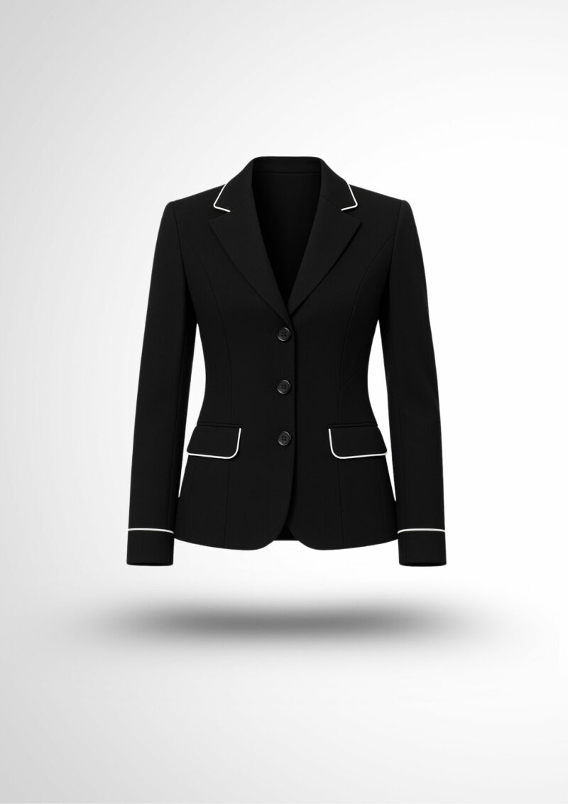 Costumes Hôtesse noirs avec liseré blanc