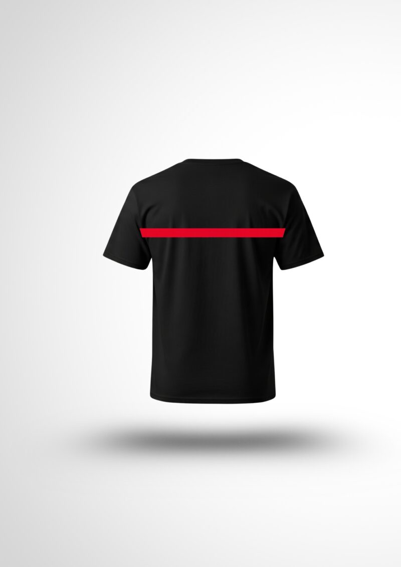 T-shirt ssiap noir bande rouge – Image 2