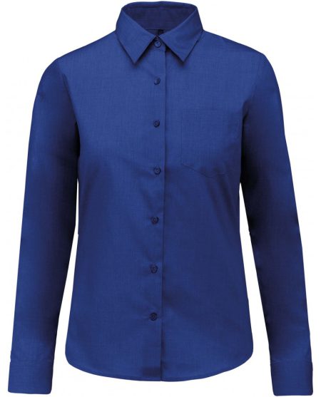 Chemise femme manches longues Bleu royal