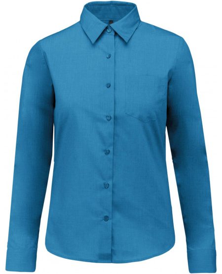 Chemise femme manches longues Bleu Turquoise