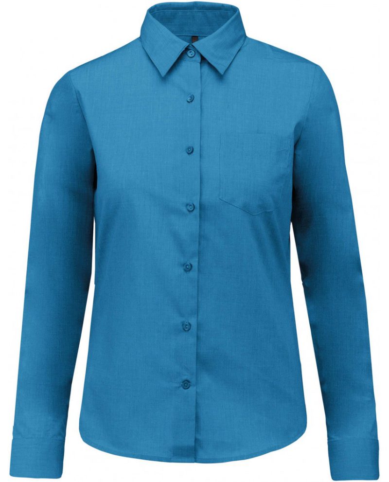 Chemise femme manches longues Bleu Turquoise
