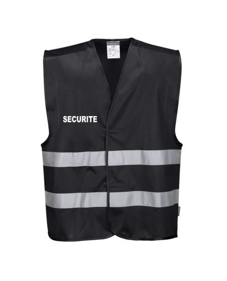 Gilet chasuble SECURITE haute visibilité noir