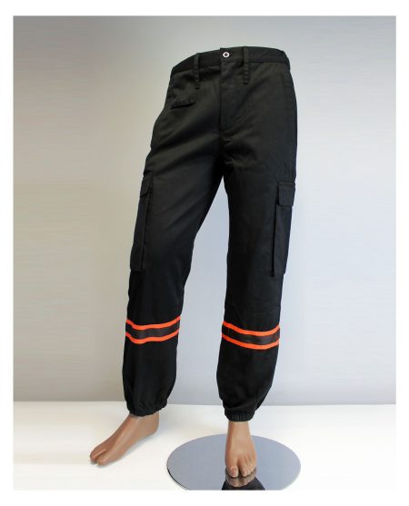 Pantalon Intervention noir EVENT avec bande noire et orange