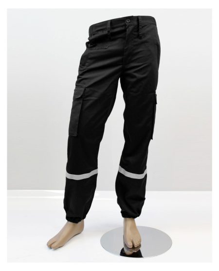 Pantalon ssiap femme noir bande rétro grise