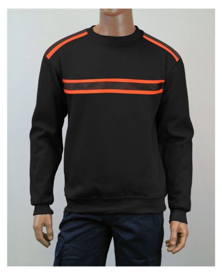 Sweat Event Noir bande orange