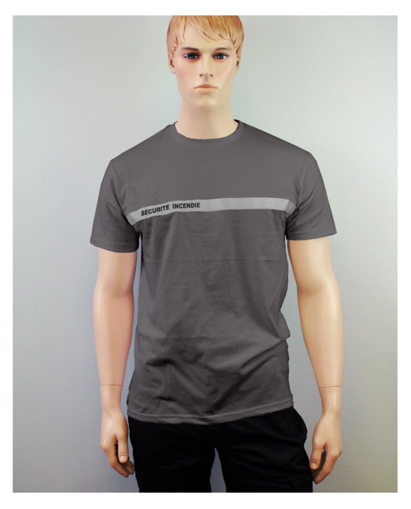 T-shirt ssiap GRIS bande grise