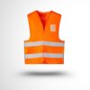 Gilet chasuble avec porte carte vertical/horizontal, orange/jaune