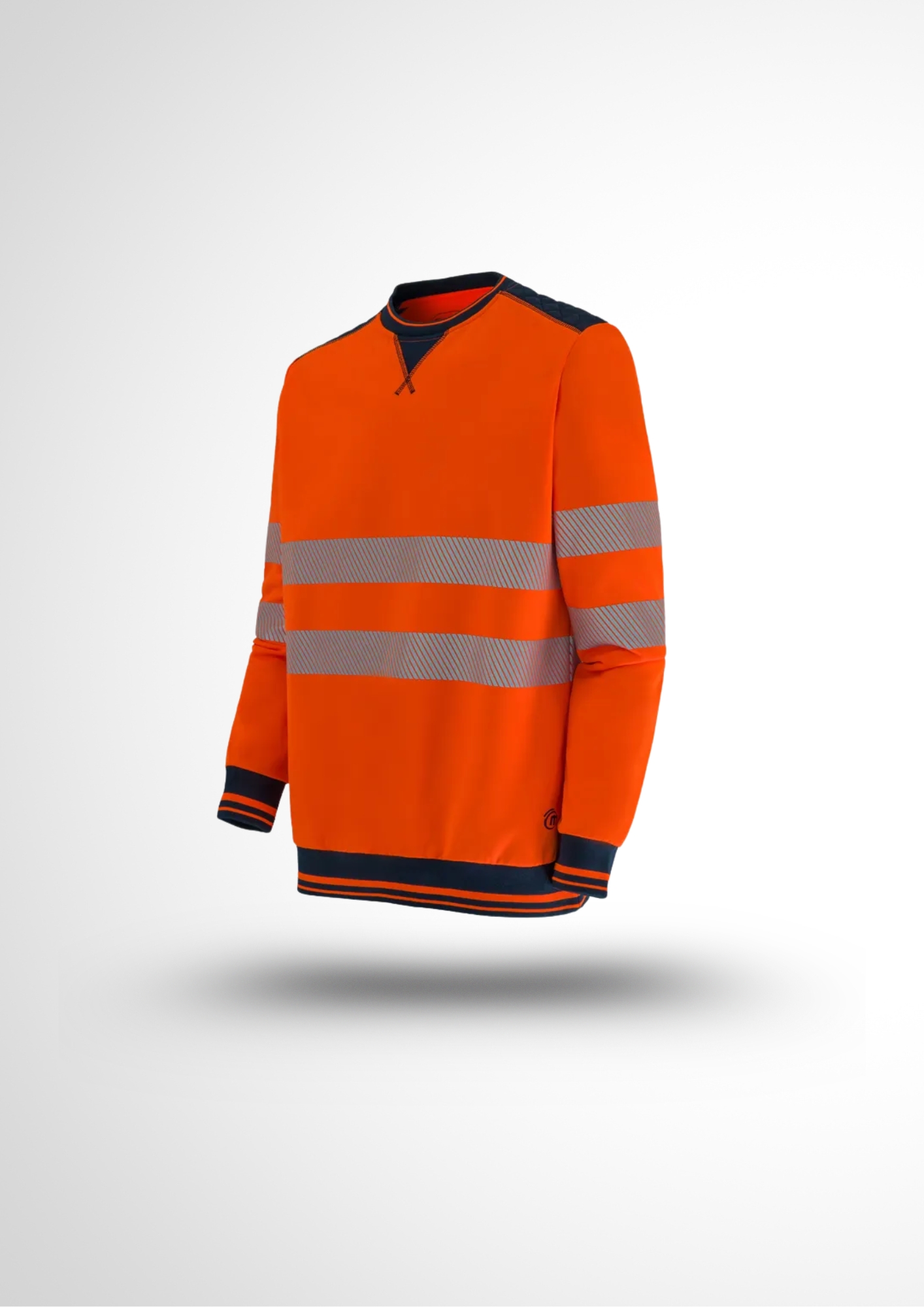 Sweat Haute Visibilité Col Rond LukLight GRS® Jaune/Marine