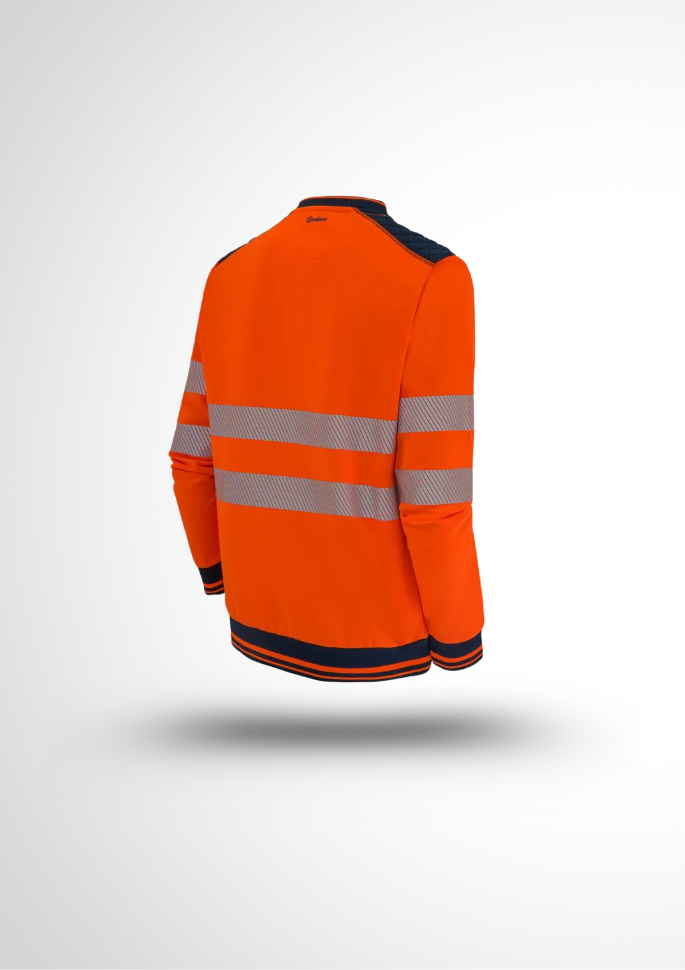 Sweat Haute Visibilité Col Rond LukLight GRS® Jaune/Marine – Image 2